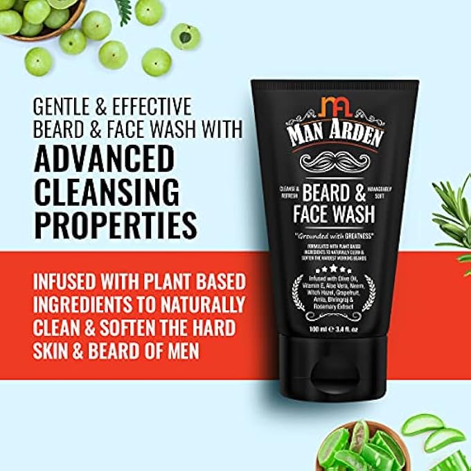 Man Arden BEARD AND FACE WASH - 100ML - Image 2